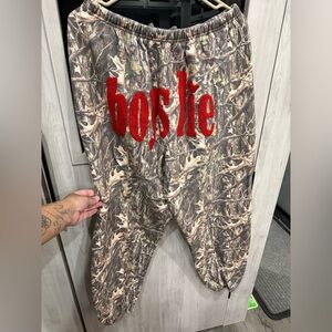 Boys Lie Camo Joggers with Red Logo